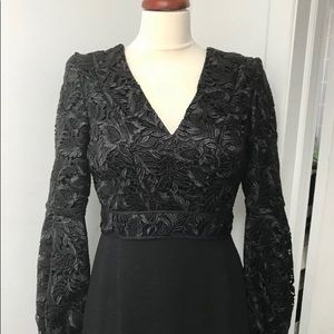 J. Mendel Lace Gown Dress Black NEW sz 6 $5990